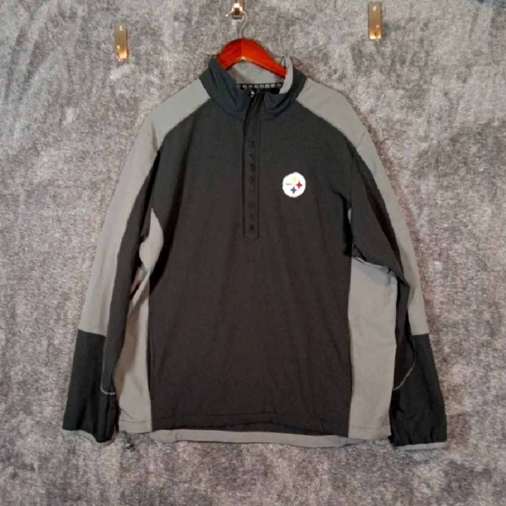 NFL Pittsburgh Stellers Performance 1/3 Zip Long Sleeve Football Mens 2X